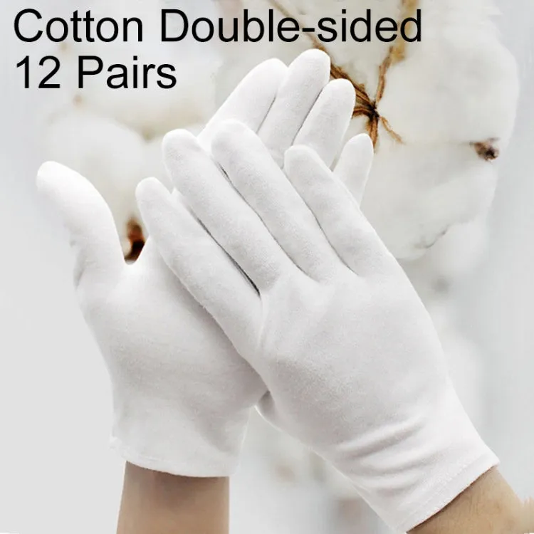 12 Pairs Labor Insurance Work Gloves, Cotton Double-sided