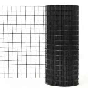 24" x 50' Hardware Cloth 16 Gauge Black Vinyl Coated Welded Wire Mesh 1.5’’