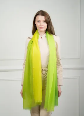 4 Color Block Chartreuse Scarf