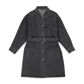 95-CPN-0034/M S20AAEP11016 BLACK BLACK WASH CALLIPYGIAN DENIM TRENCH COAT Size M