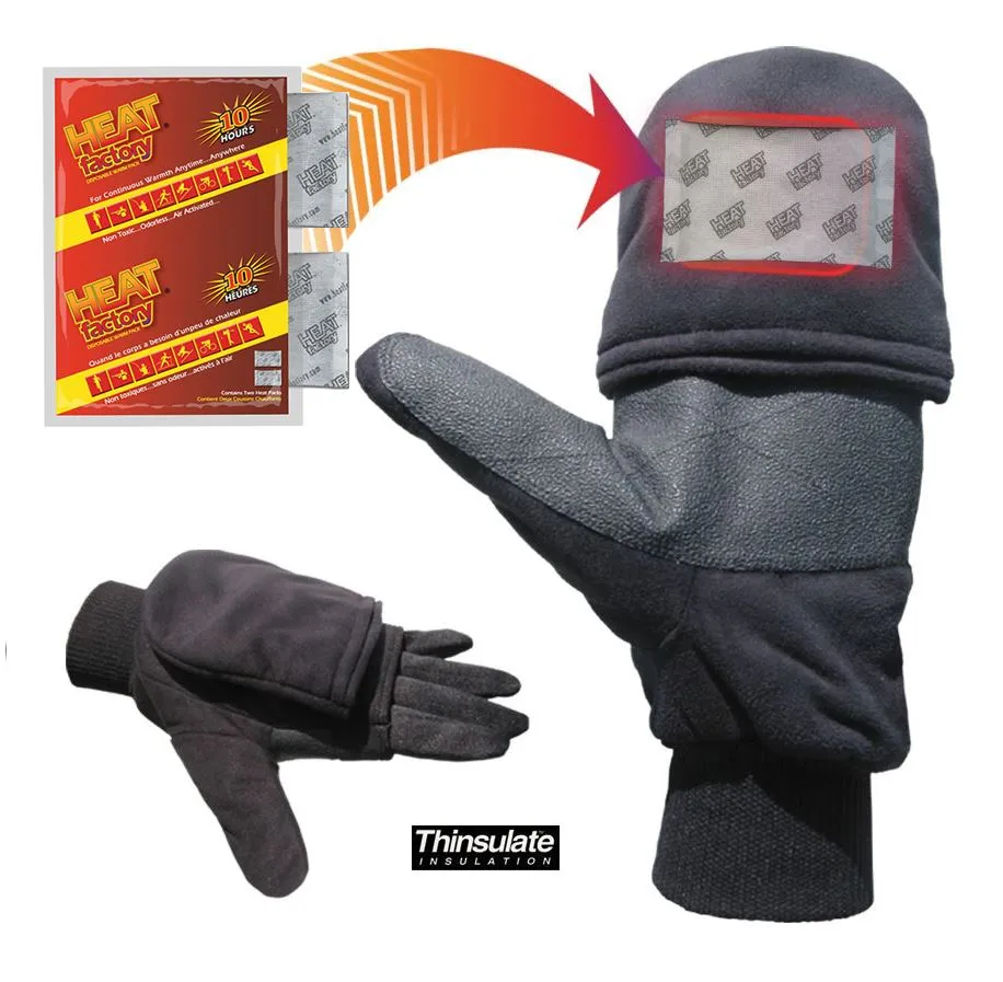 991-BK - Black Heated Pop Top Glove - Pair