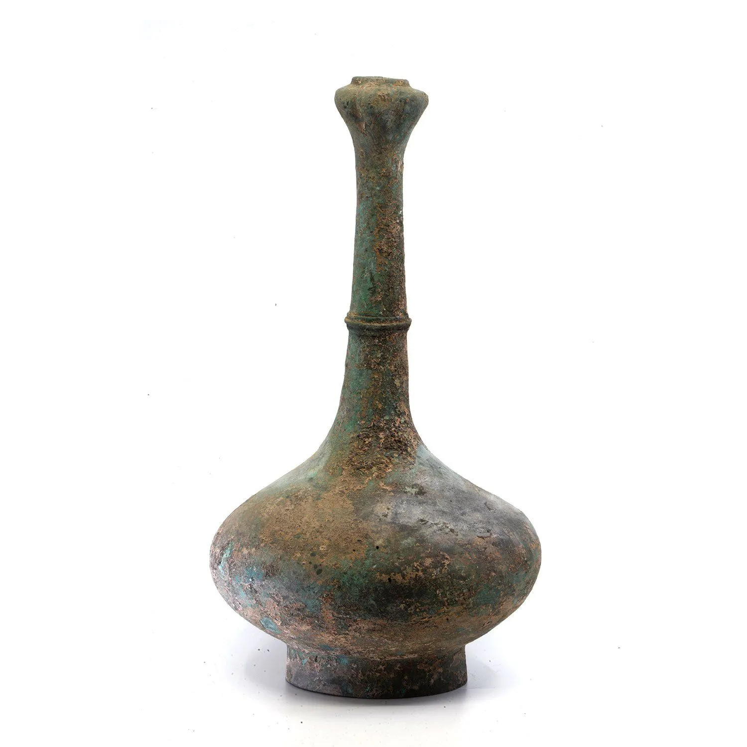 A Han Dynasty Garlic Head Bronze Hu Jar, ca. 206 BCE - 220 CE