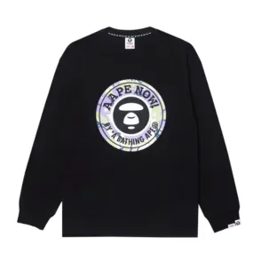 AAPE Moonface Long-Sleeve Tee Black