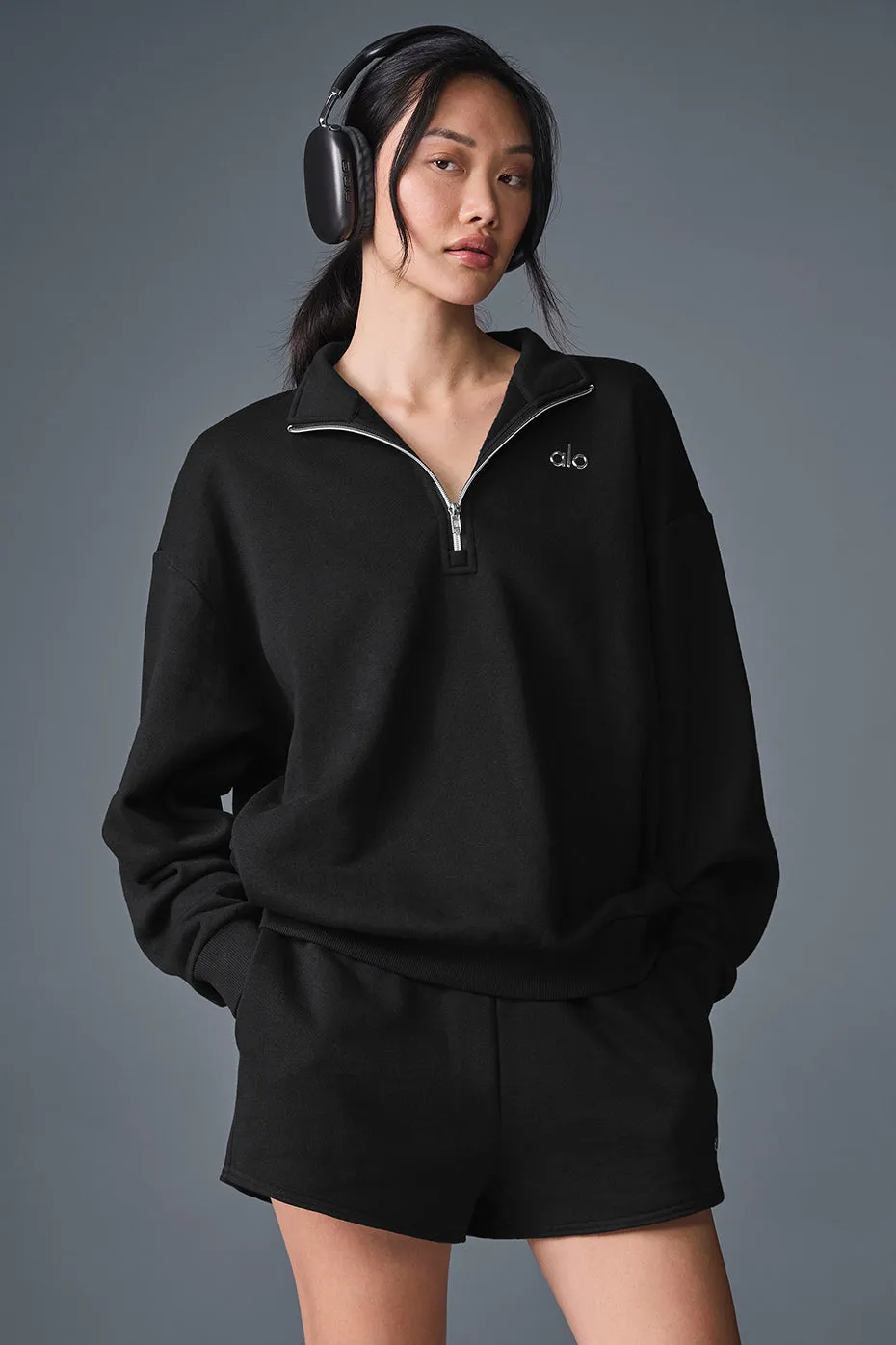 Accolade 1/4 Zip Pullover - Black