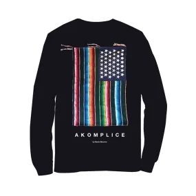 Akomplice x Nacho Becerra - Mi Bandera Men's L/S Tee, Black