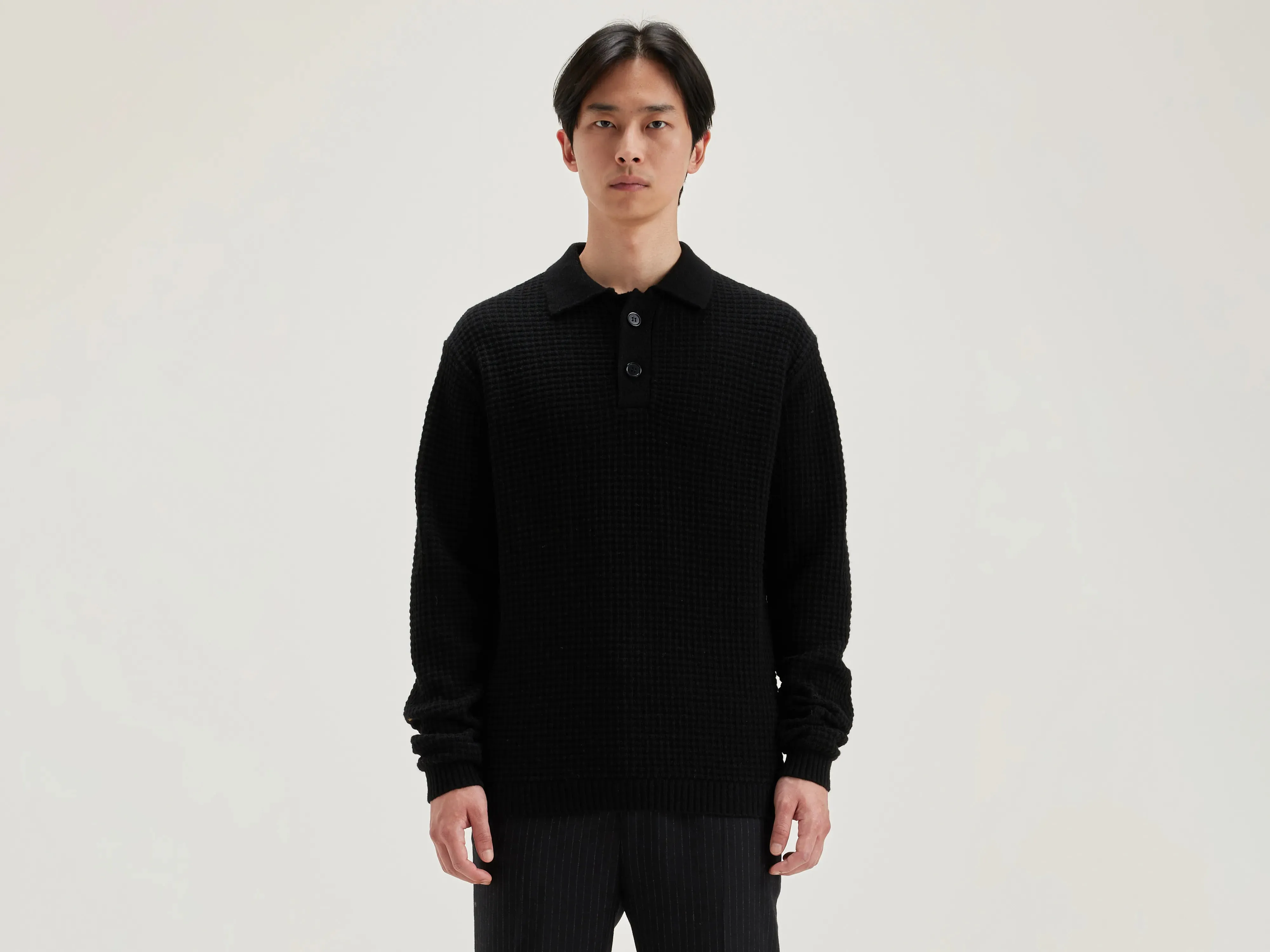 Allos polo-style sweater (242 / M / BLACK)