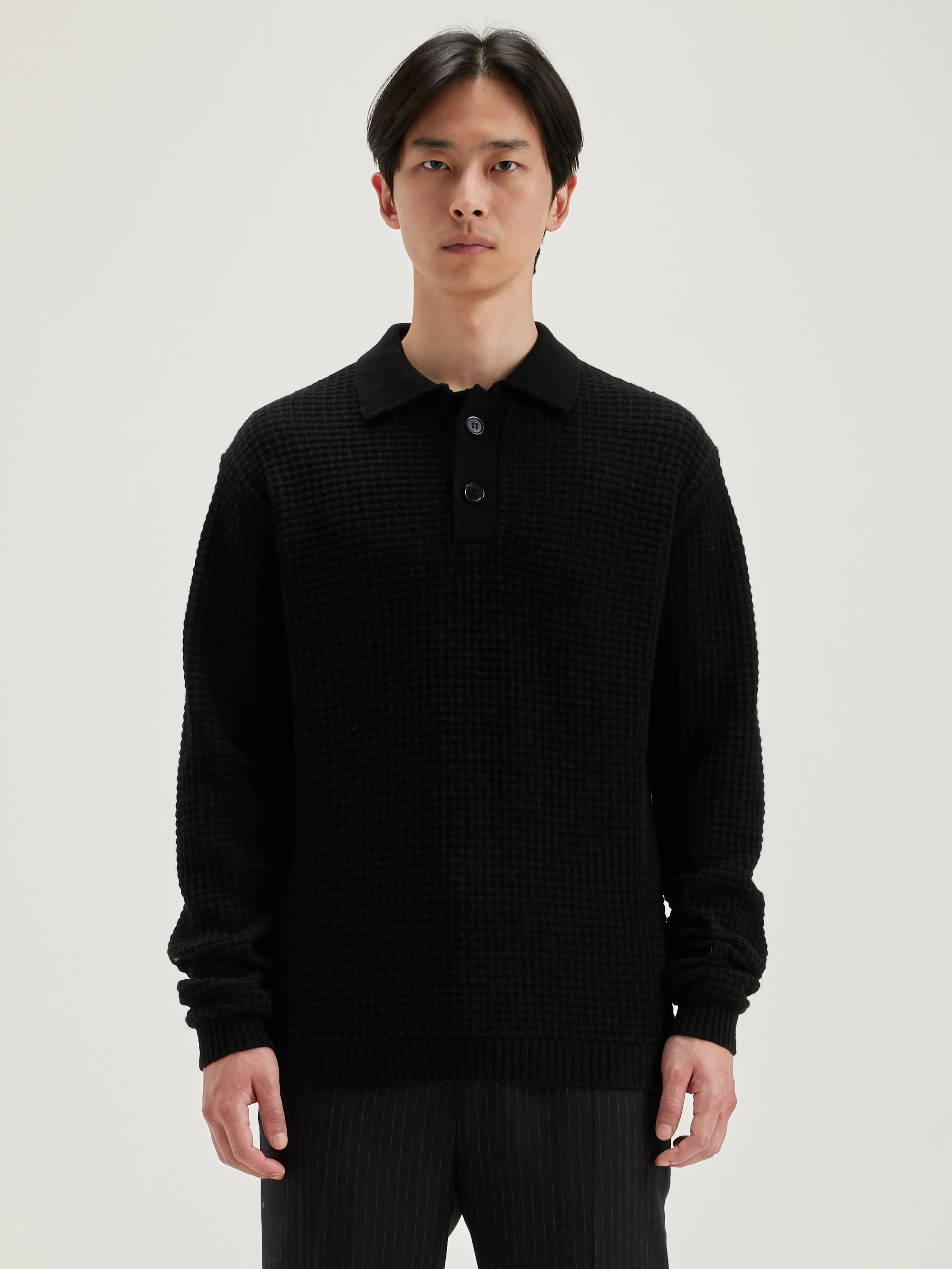 Allos polo-style sweater (242 / M / BLACK)