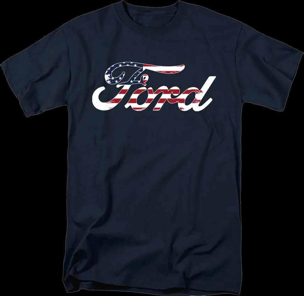 American Flag Logo Ford T-Shirt