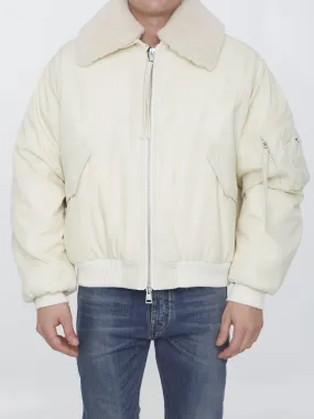 Ami Paris Shearling Collar Bomber Jacket