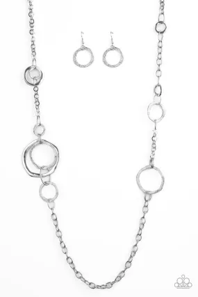 Amped Up Metallics Silver Paparazzi Necklace