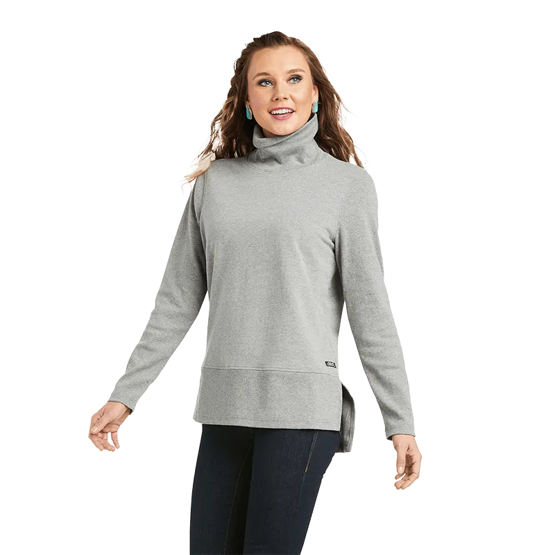 Ariat Women's REAL Funnel Heather Grey Sweater