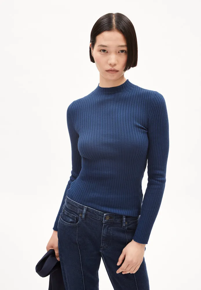 ARMEDANGELS Alaania turtleneck faded indigo women