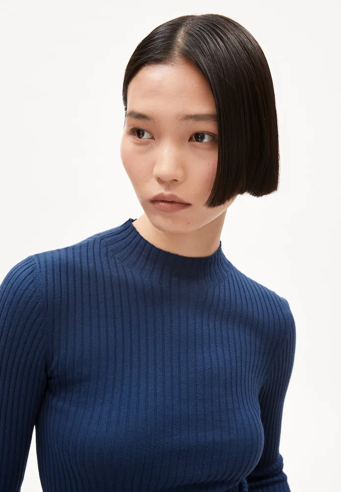 ARMEDANGELS Alaania turtleneck faded indigo women