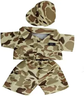 Army Officer Camo Teddy Bear Outfit