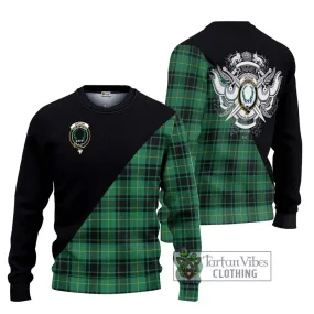 Arthur Ancient Tartan Ugly Sweater with Family Crest and Military Logo Style