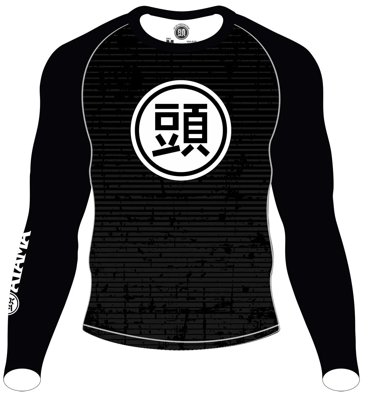 ATAMA BLACK RANKED RASH GUARD - LONG SLEEVE