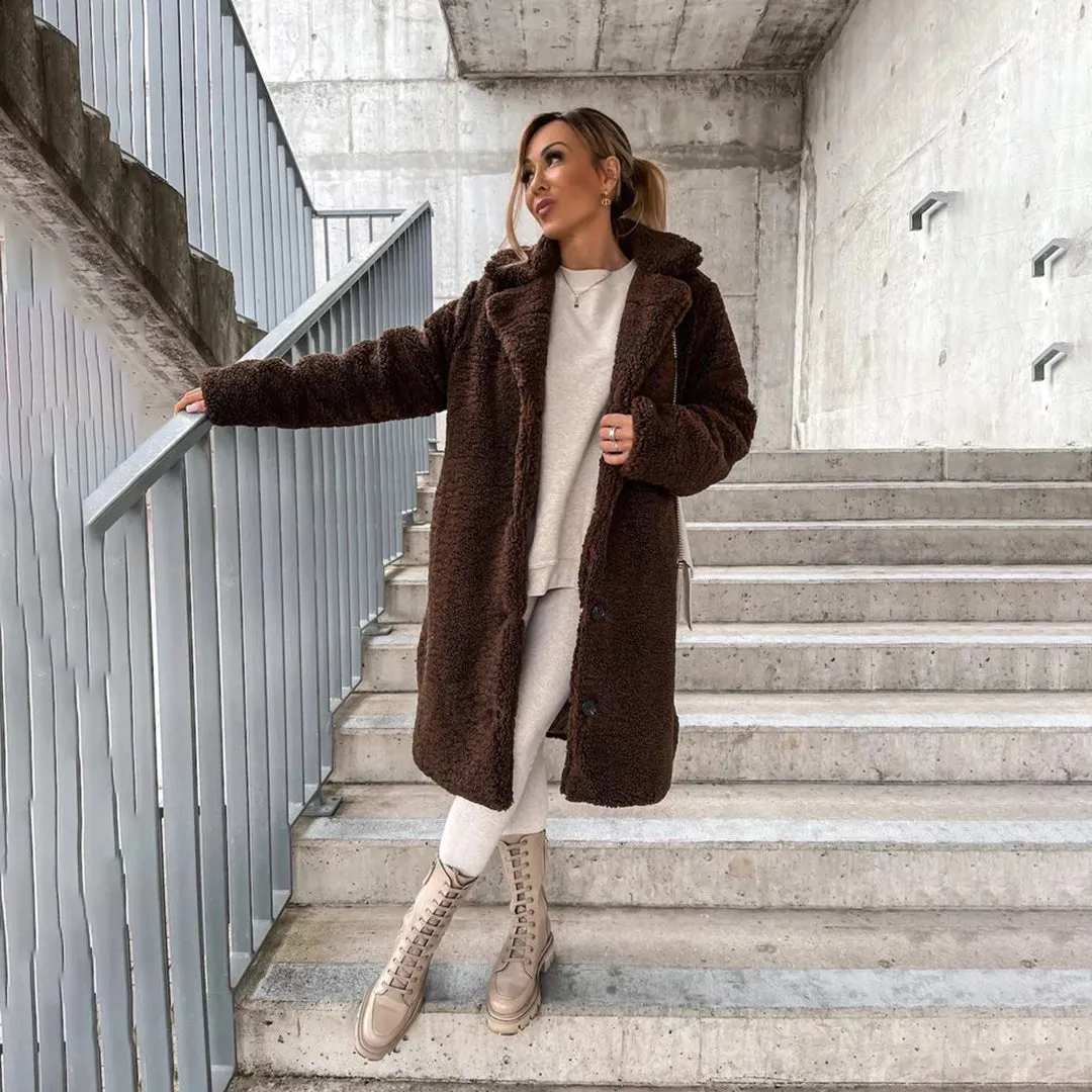 AURORA™ | LONG TEDDY COAT FOR WOMEN