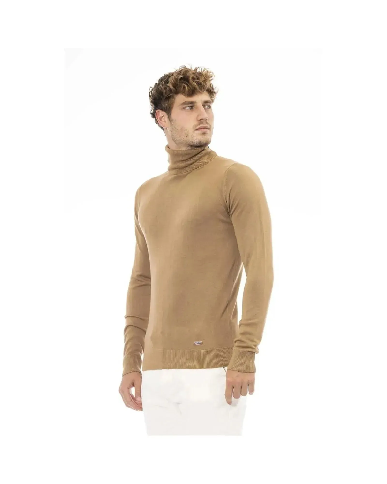 Baldinini Trend Men's Beige Modal Sweater - 52 IT