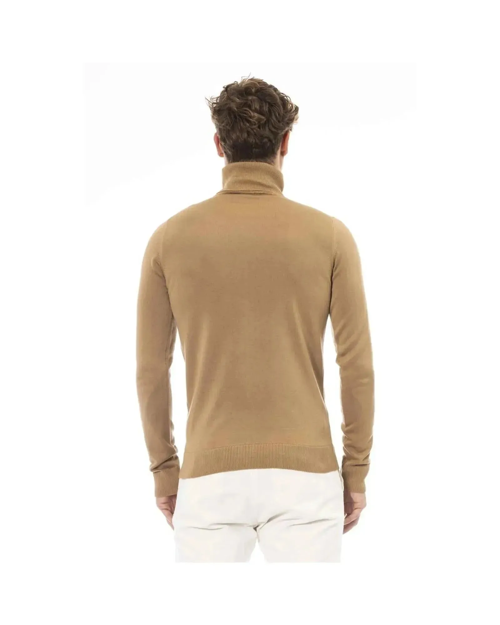 Baldinini Trend Men's Beige Modal Sweater - 52 IT