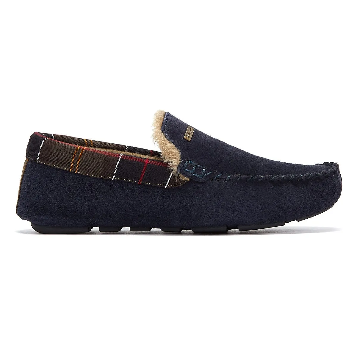 Barbour Mens Navy Monty Slippers