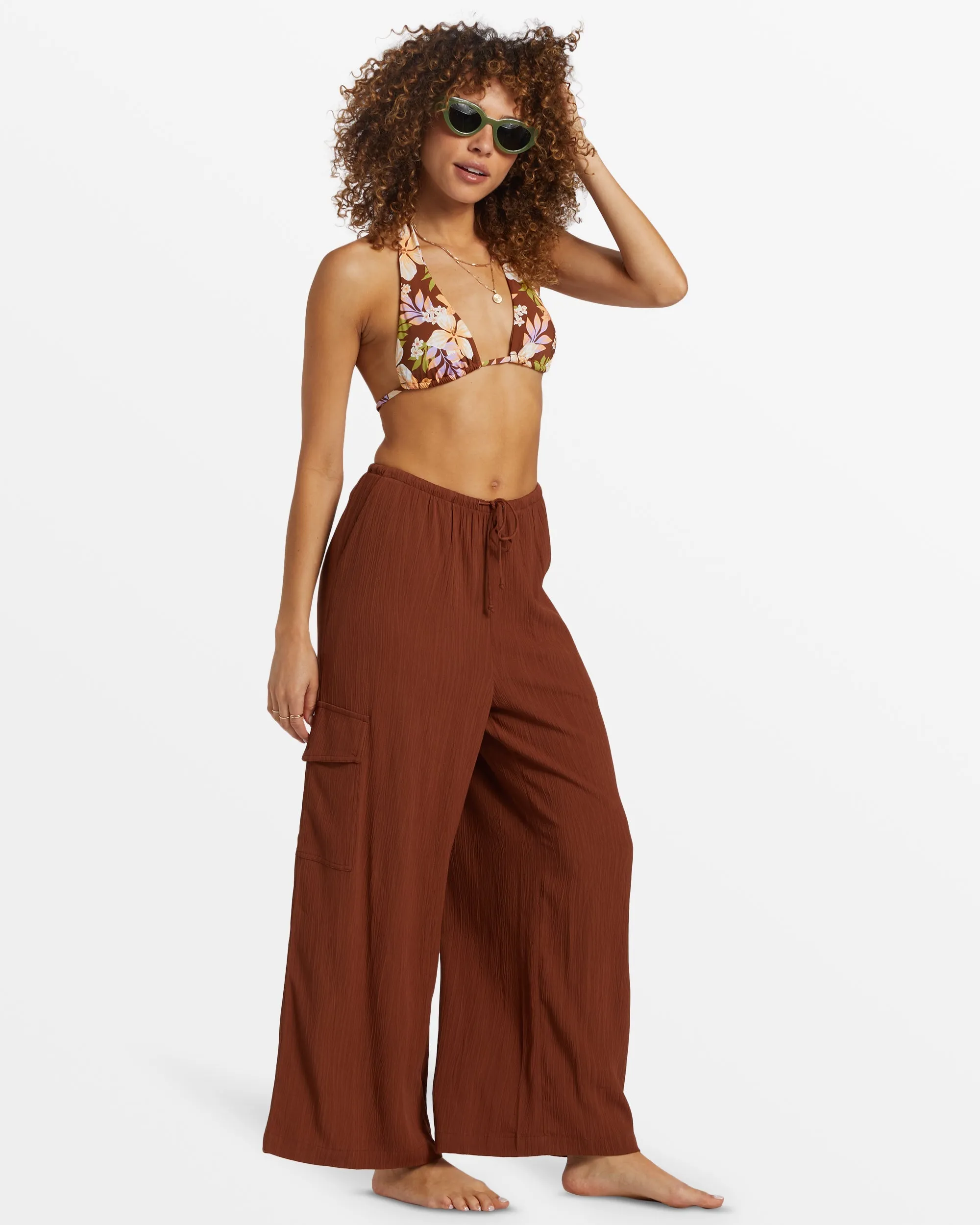 Beach Babe Cargo Pants - Toasted Coconut