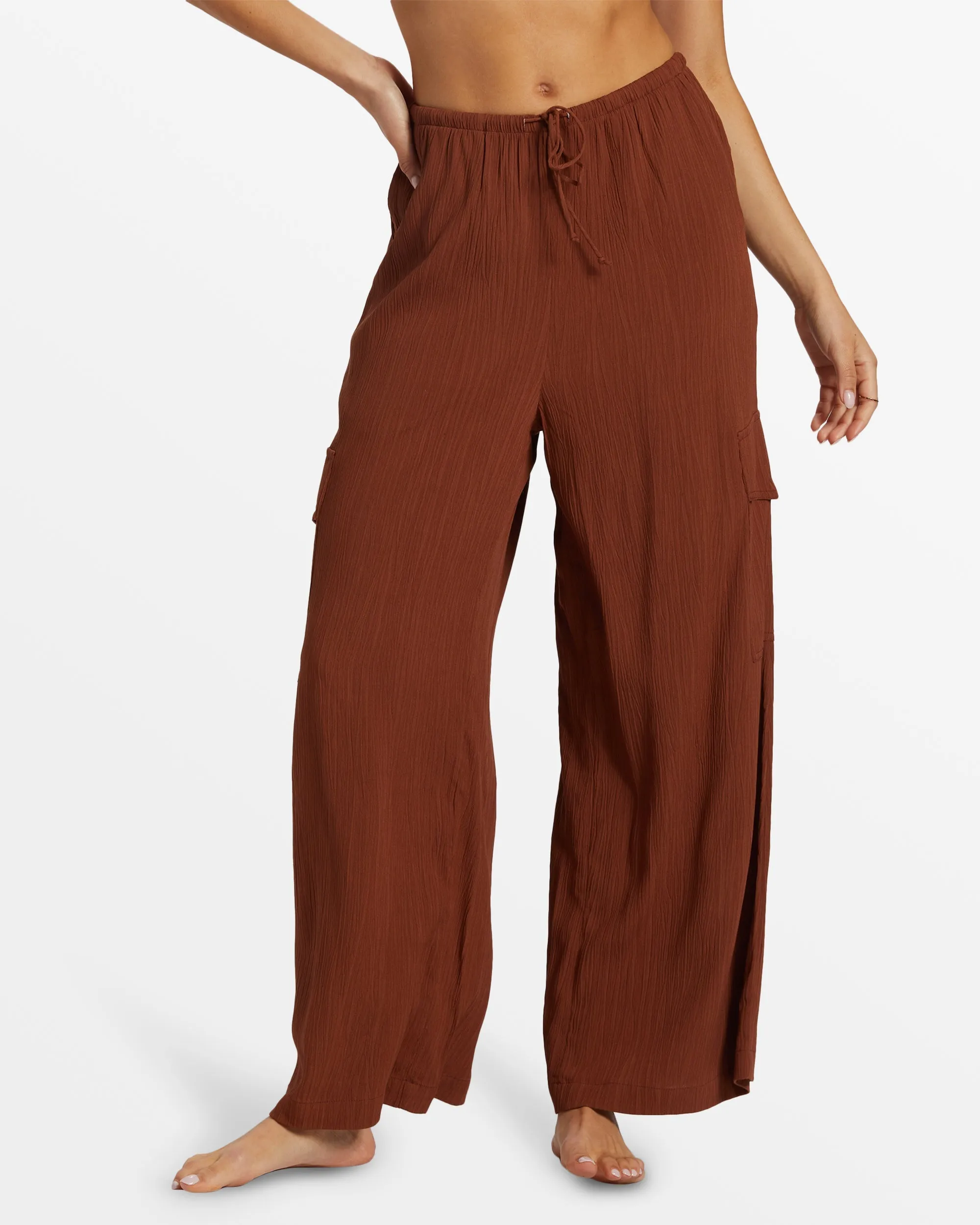 Beach Babe Cargo Pants - Toasted Coconut