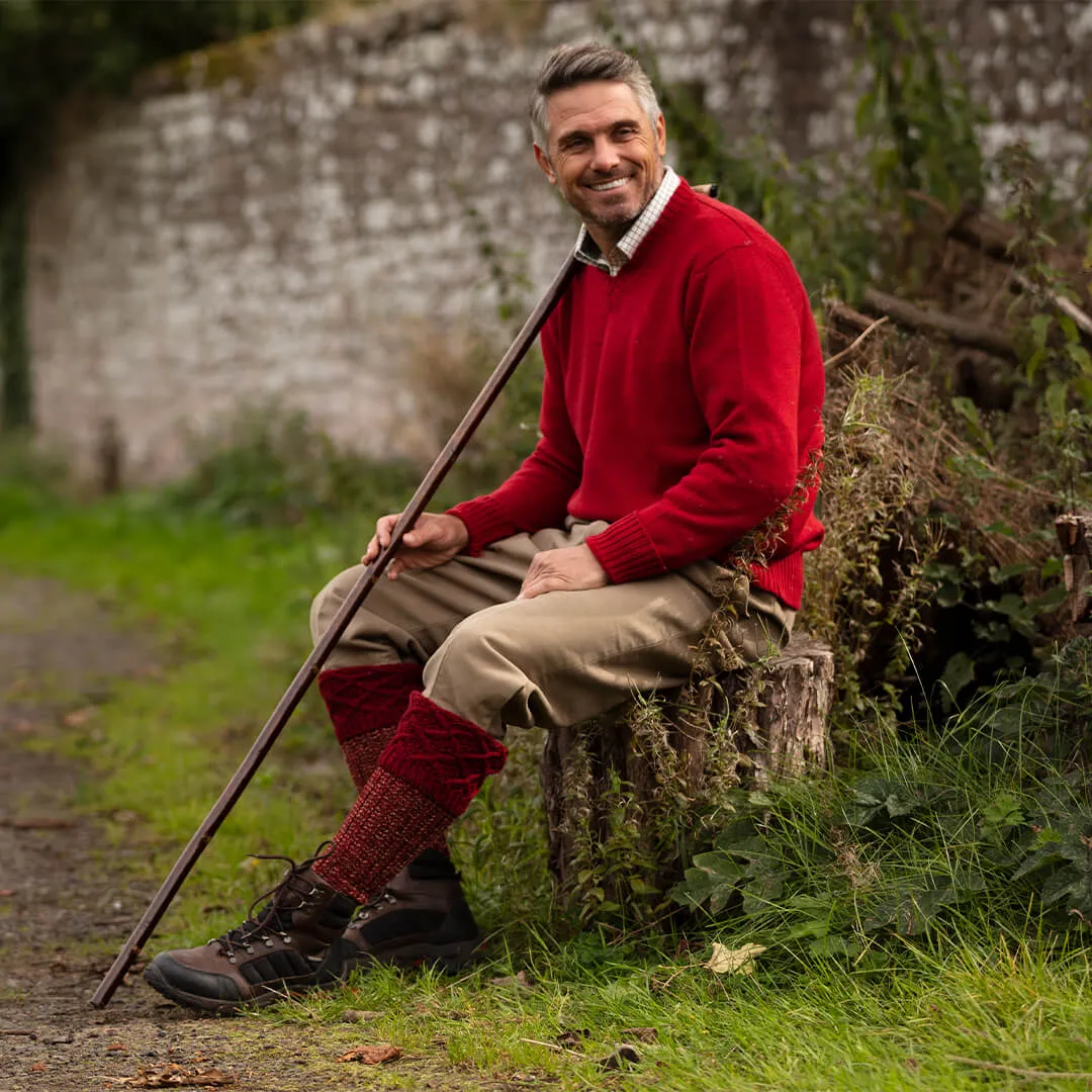 Beauly Sock Maroon by House of Cheviot