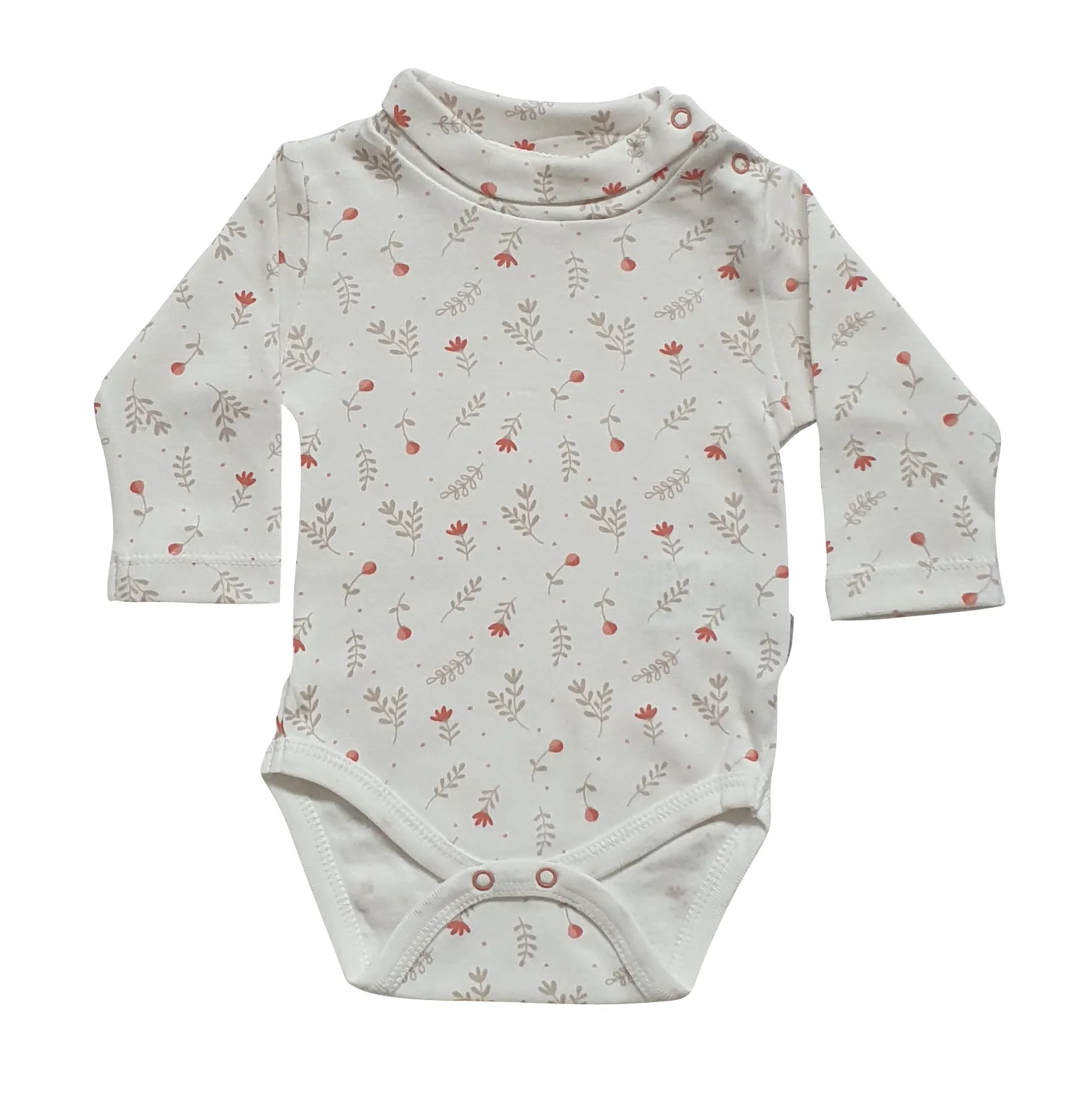 Bebetto Mock Turtleneck Bodysuit Floral (0-12mths)