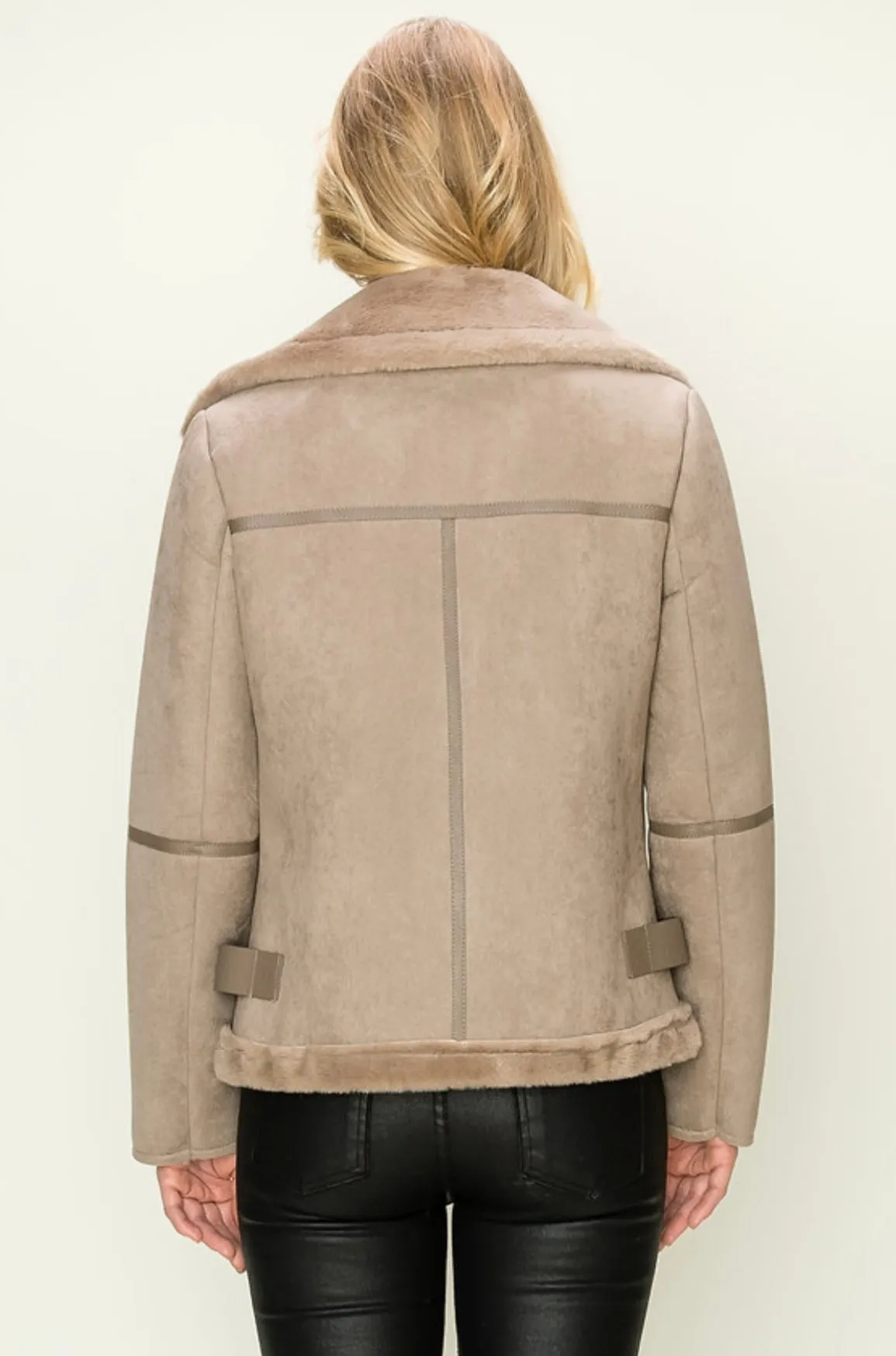 Beck Faux Shearling Moto Jacket