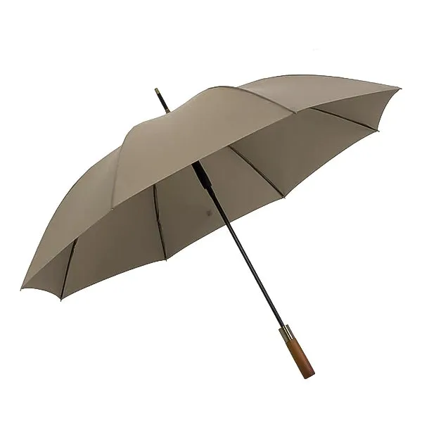 Beige Strong Wooden Umbrella