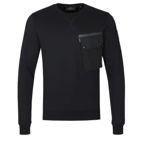 Belstaff Surge Crewneck Sweat Top in Black