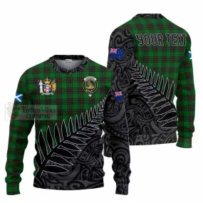 Beveridge Crest Tartan Knitted Sweater with New Zealand Silver Fern Half Style