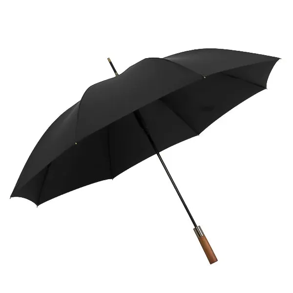 Black Strong Wooden Umbrella