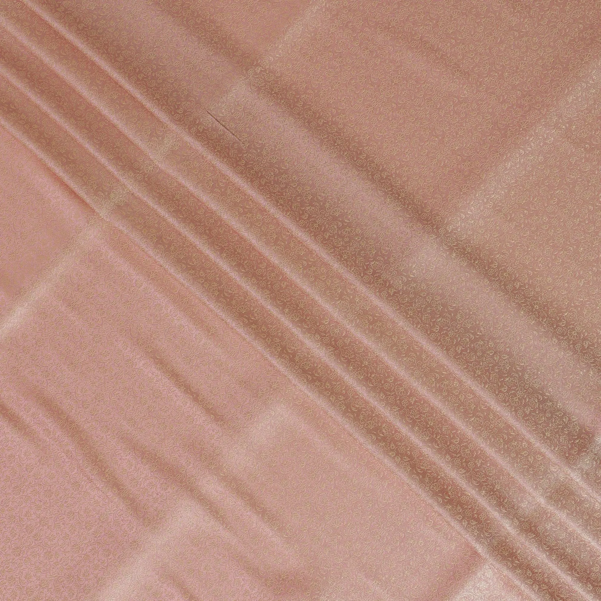 Blush Pink Luster Brocade Fabric – Contemporary Chic with a Metallic Twist-D19038