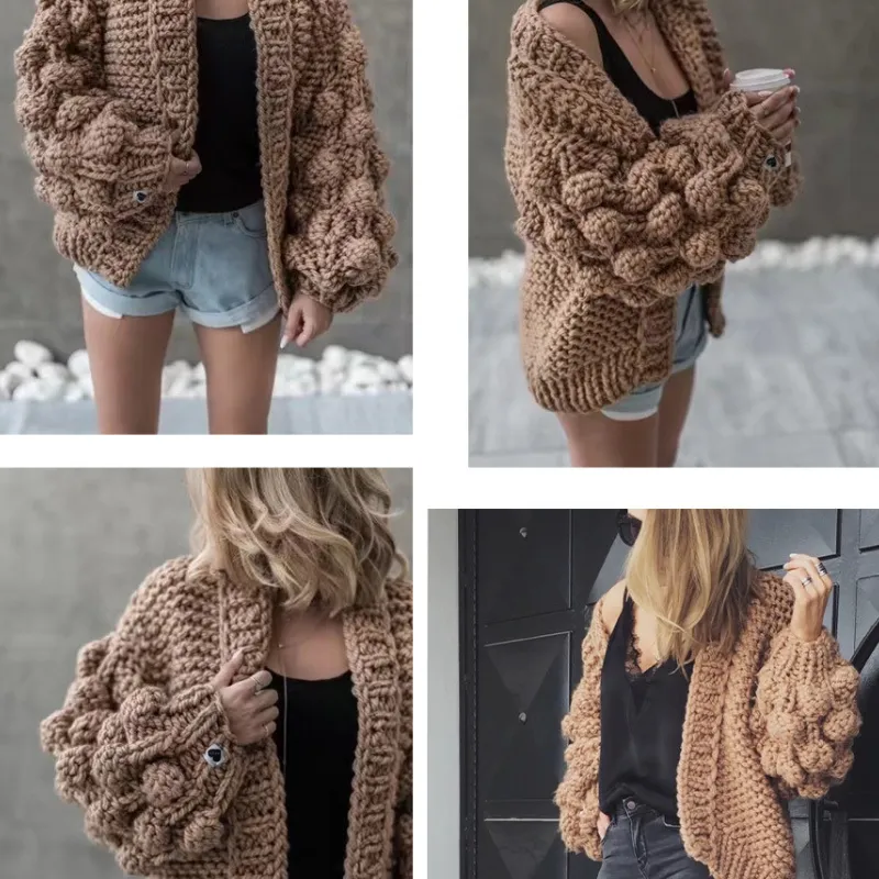 Bohemian Puff Sleeve Cardigan