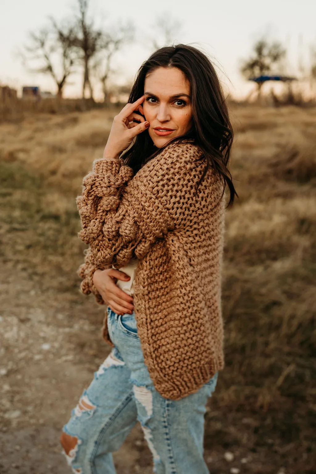 Bohemian Puff Sleeve Cardigan