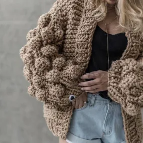 Bohemian Puff Sleeve Cardigan