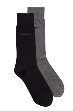 BOSS 2 Pack RS Uni Colours Sock in Black & Grey