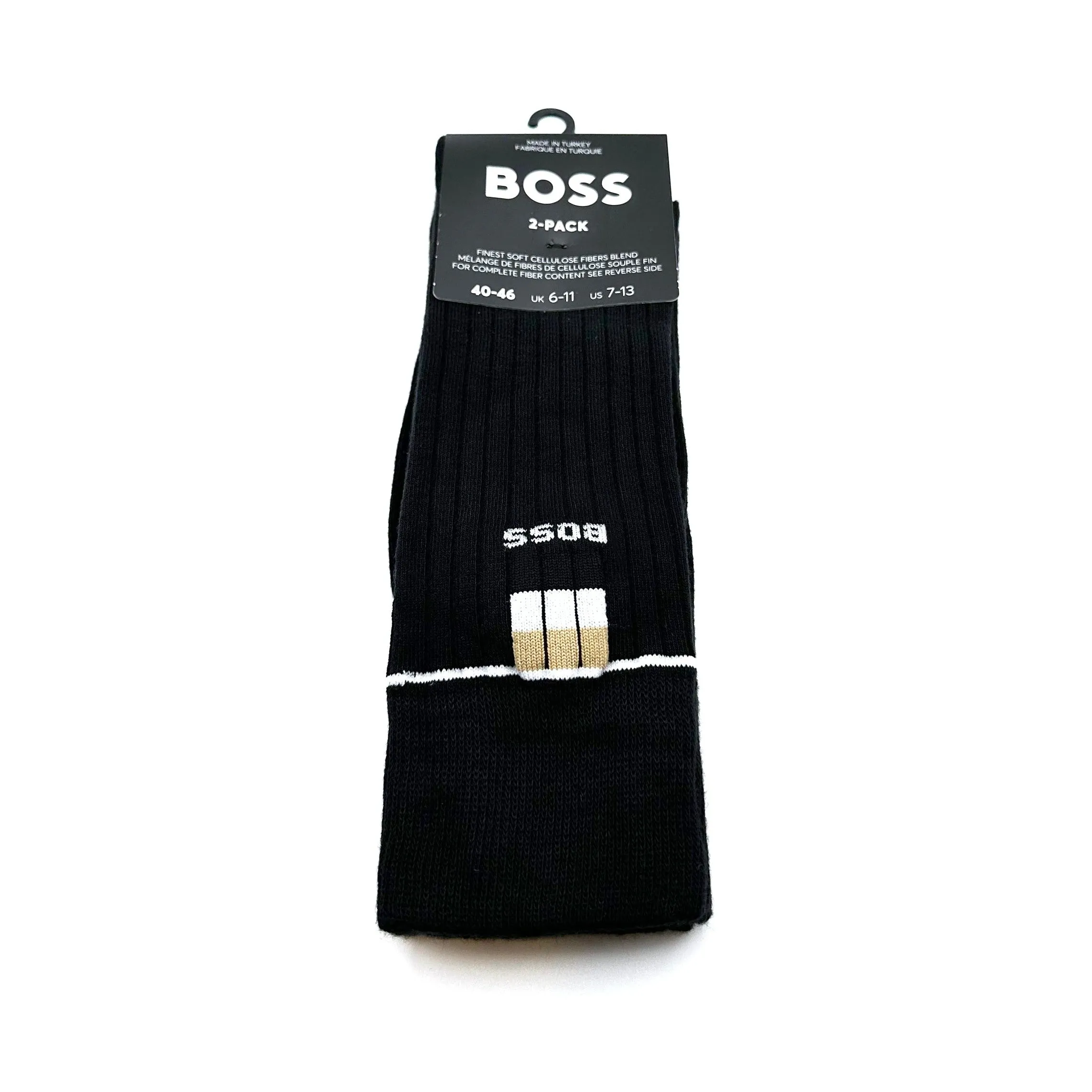 BOSS 2 Pair RS Fine Rib Socks