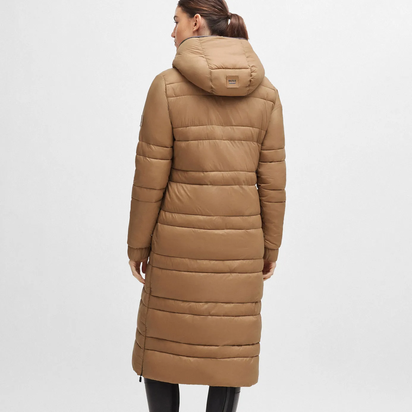 BOSS Equestrian Esmee Long Puffer Coat - Camel