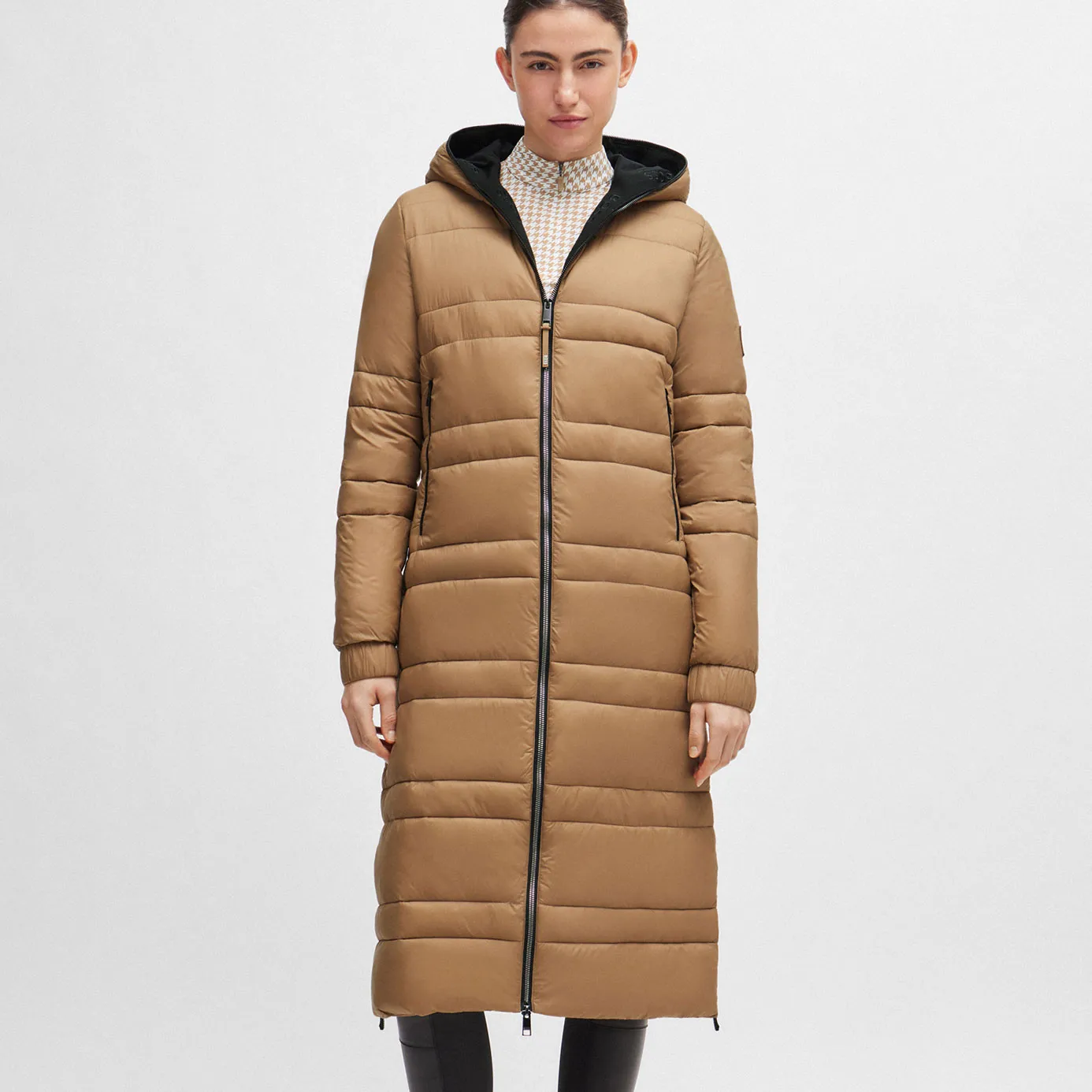 BOSS Equestrian Esmee Long Puffer Coat - Camel