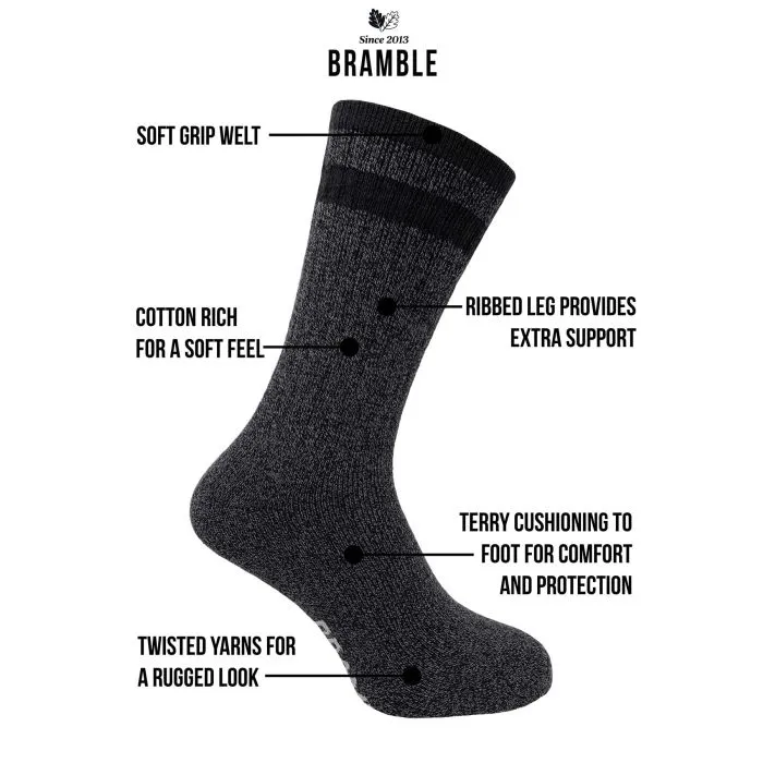 Bramble Mens 3 Pack Stripe All Terrain Socks