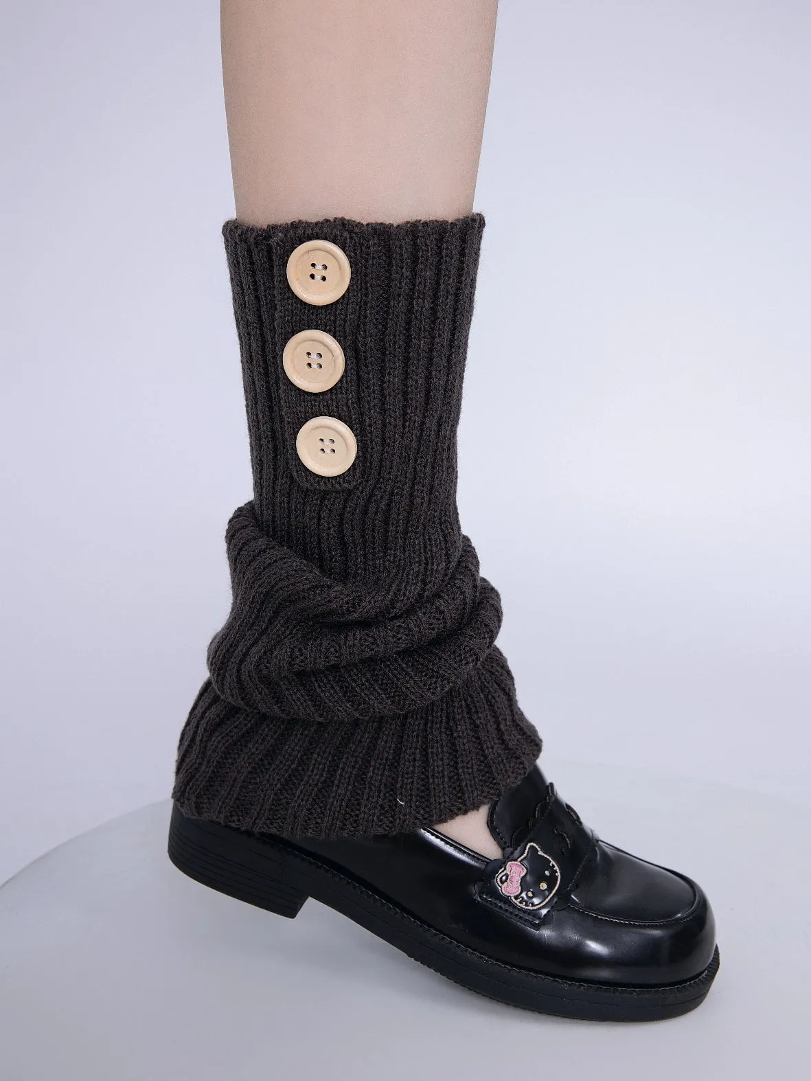 Button Charm Japanese Cute Girl JK Uniform Leg Warmers