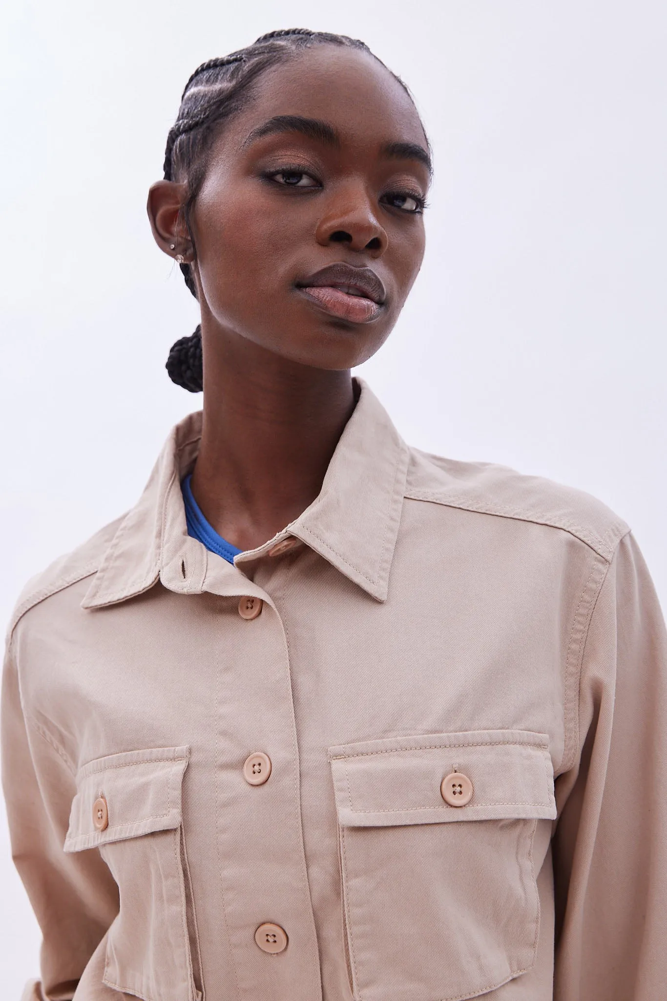 Button-Up Long Sleeve Cargo Shirt