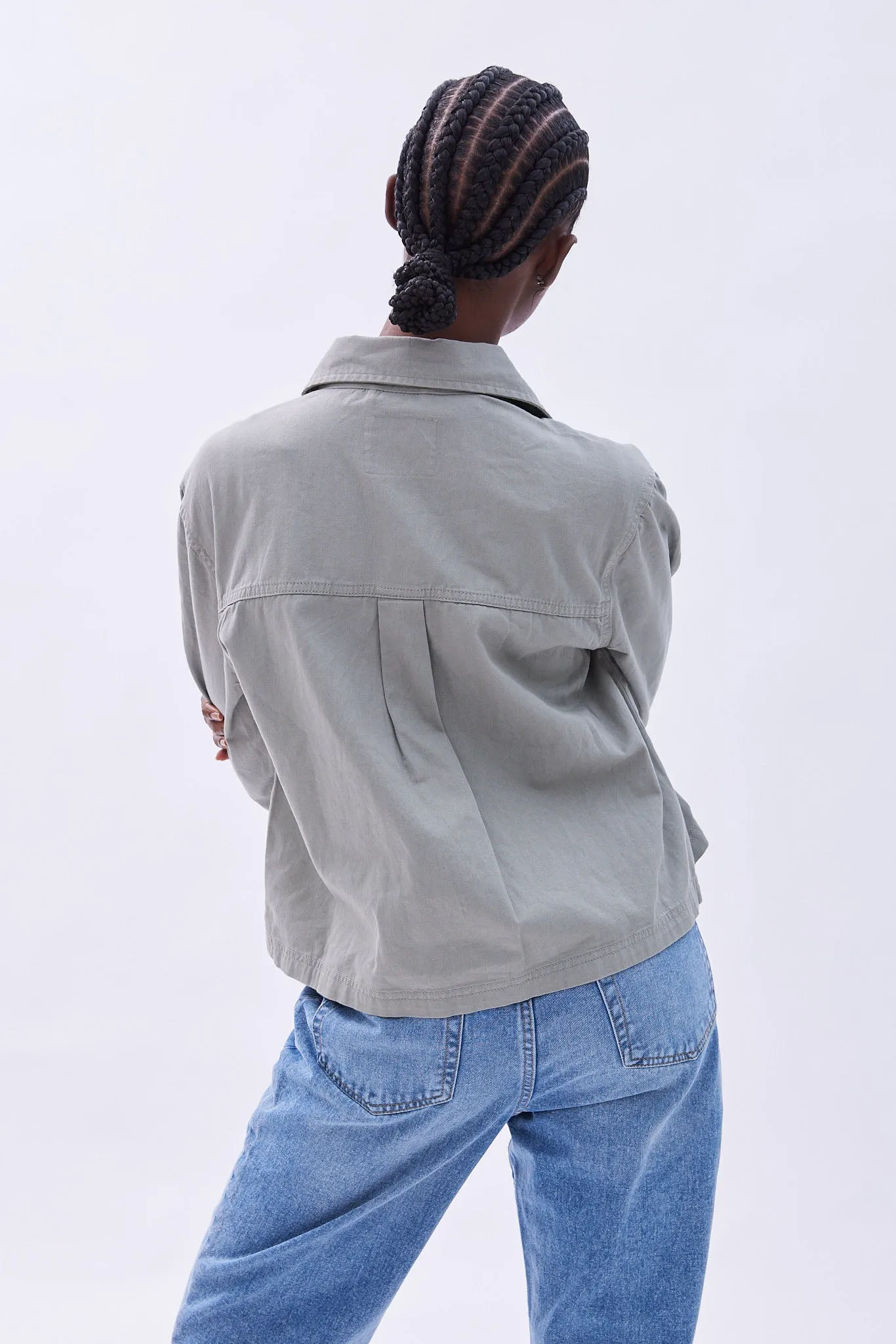 Button-Up Long Sleeve Cargo Shirt