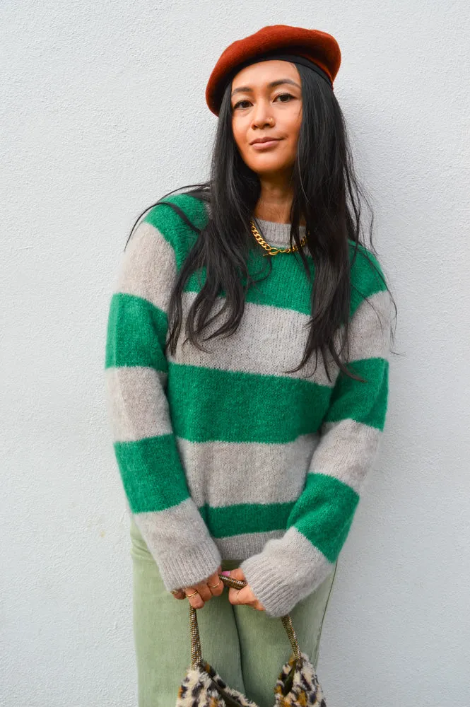 By-Bar Sian Evergreen Stripe Pullover