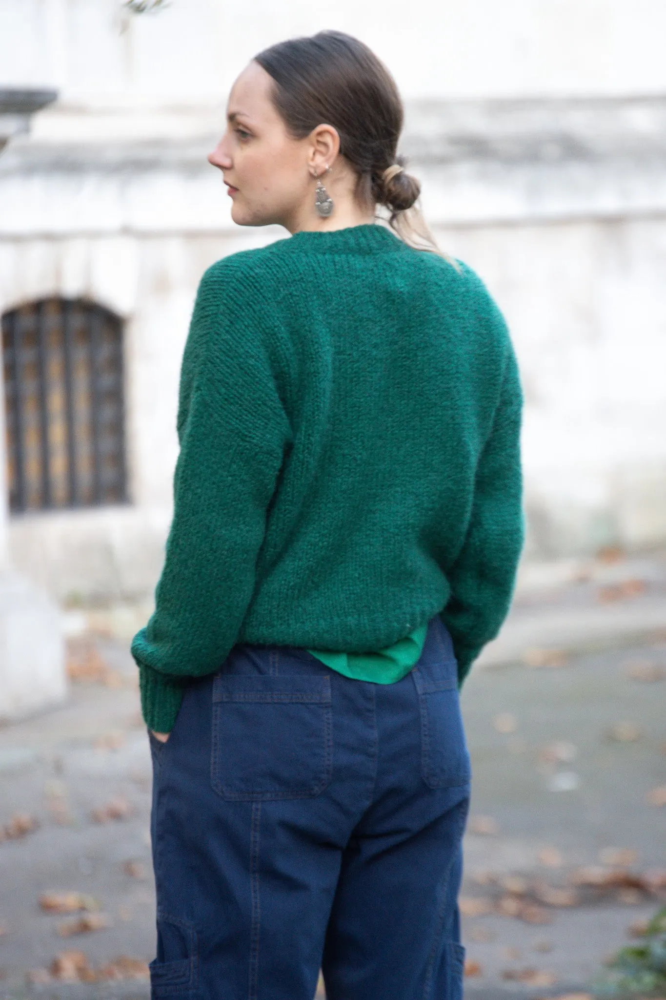 By-Bar Sonny Bulky Peacock Green Pullover