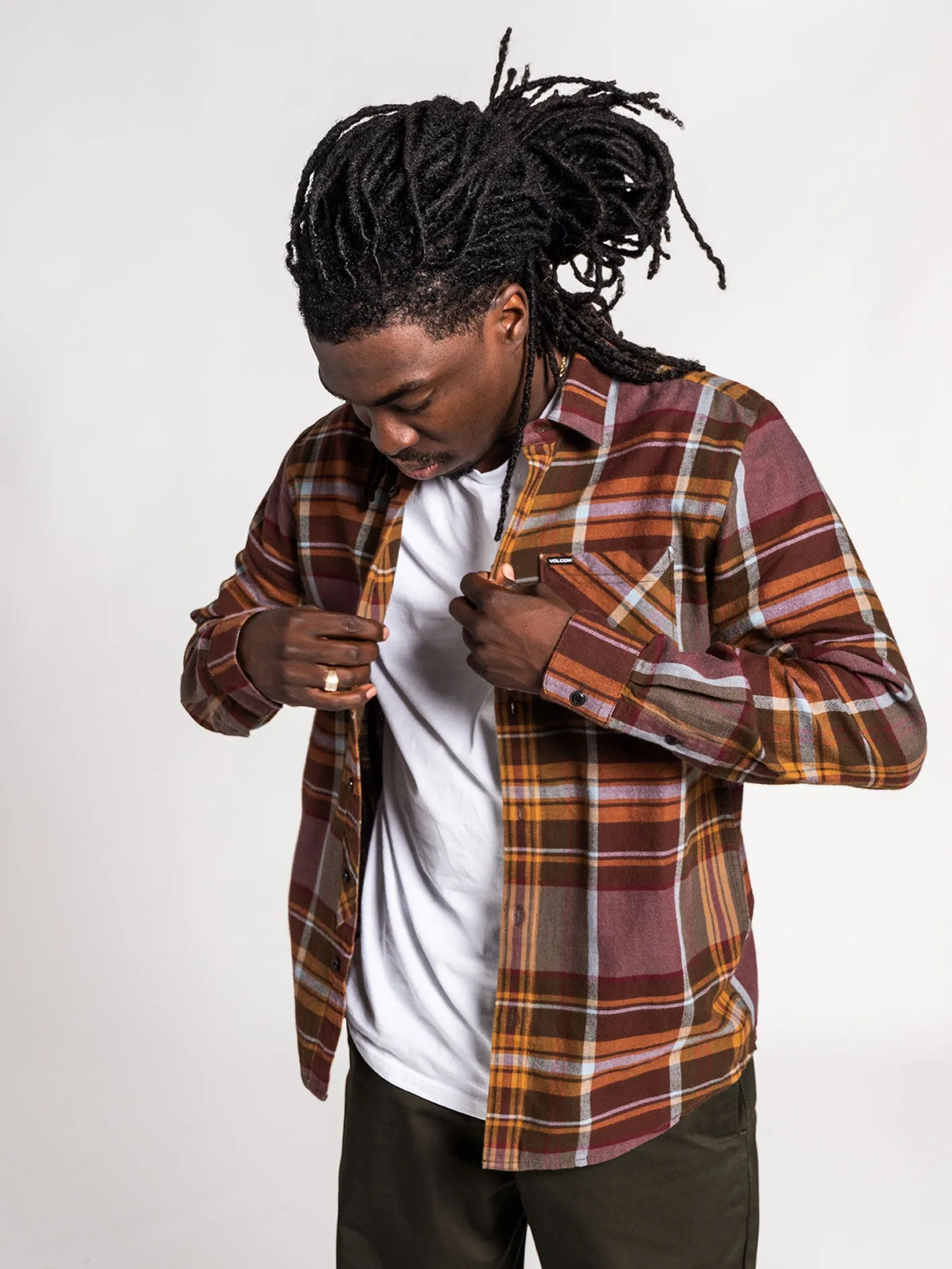 Caden Plaid Long Sleeve Flannel - Port