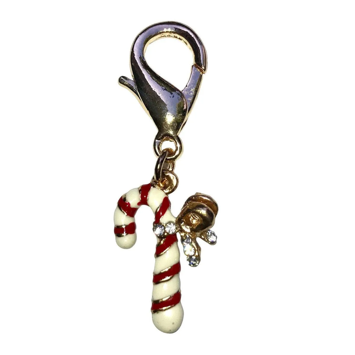 Candy Cane Dog Collar Charm