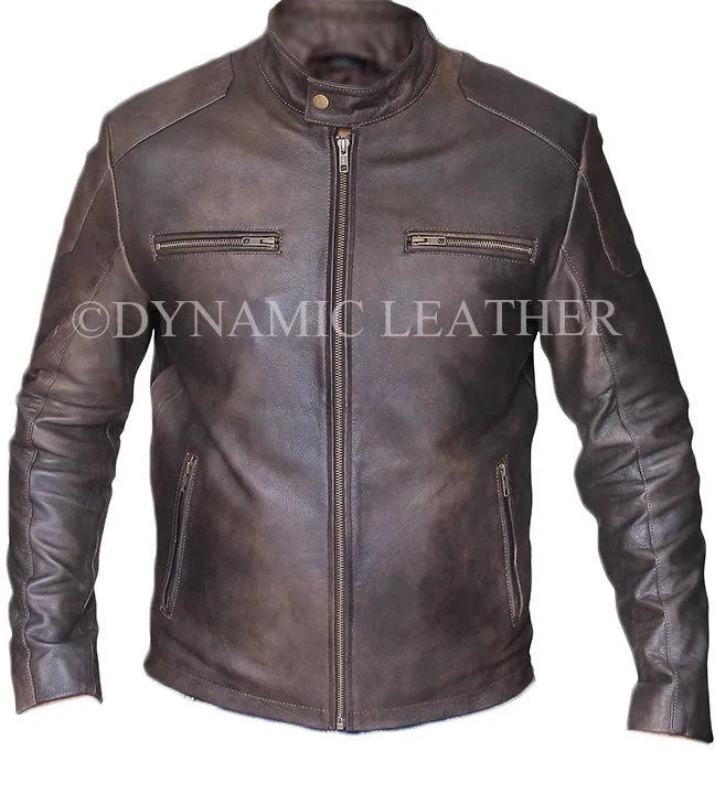 Captain America Civil War Steve Rogers Brown Distressed Cowhide Leather Jacket